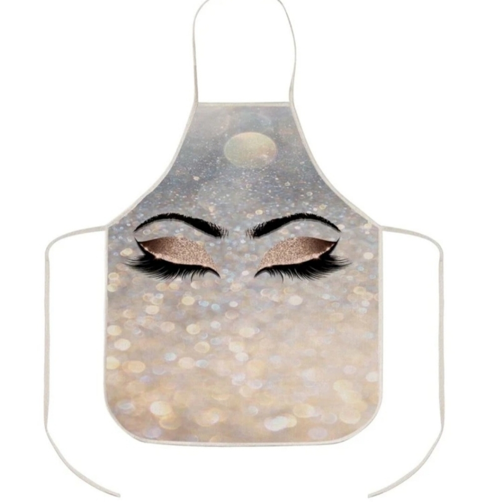 NEW! Eyelash Print Apron - One Size